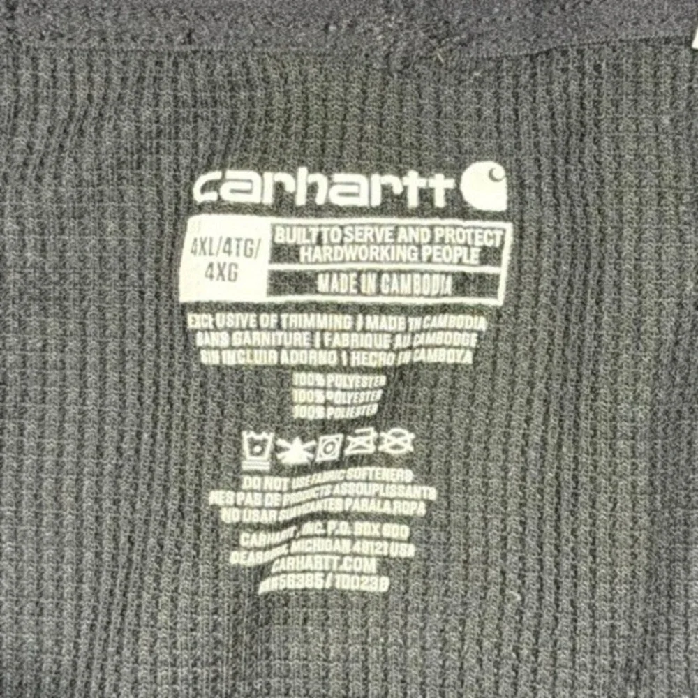 Carhartt any polyester instructions